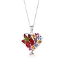 Heart Mixed Real Flower Medium Pendant 150
