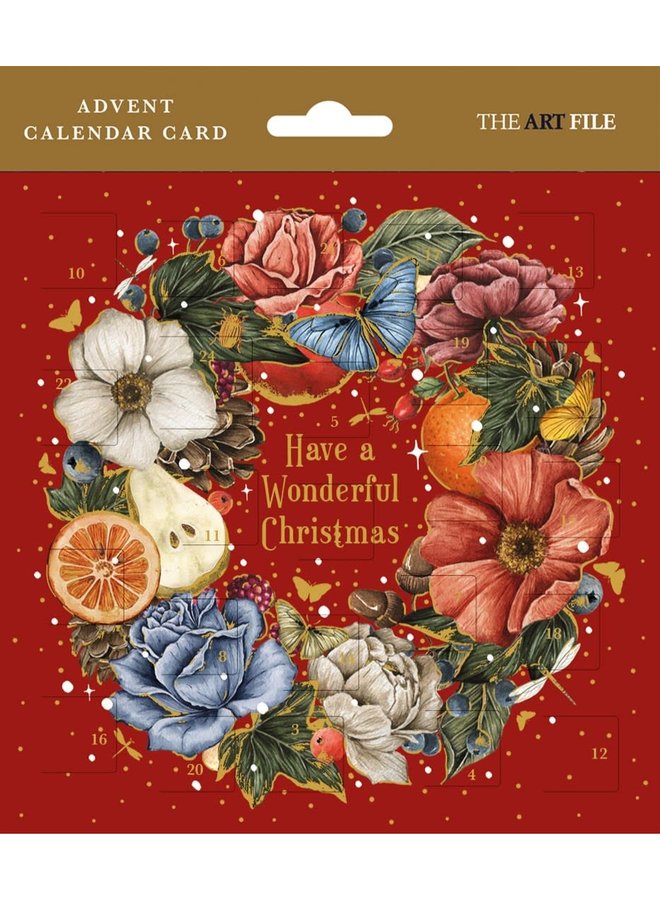 Decadence Wreath Advent Calendar Card
