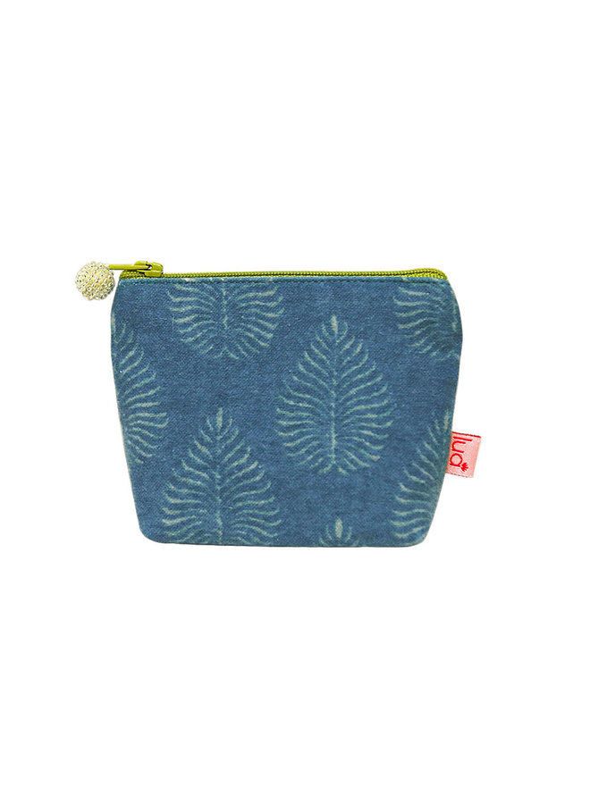 Mini Coin Corduroy Purse - Teal  666