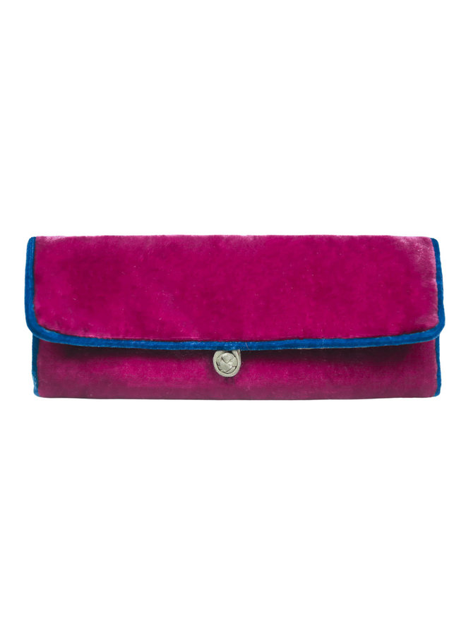 Velvet Jewellery Roll  - Orchid  678