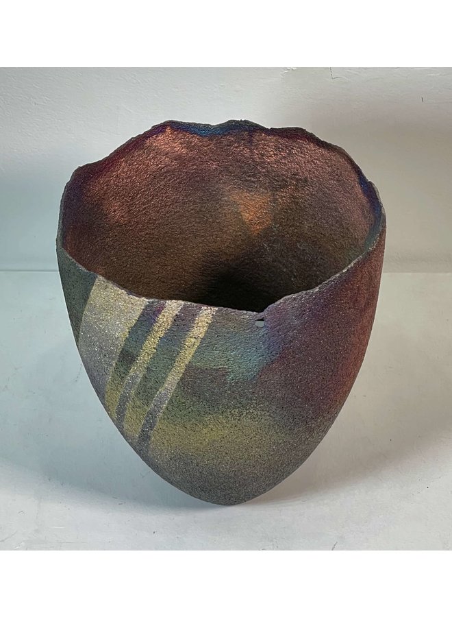 Tall Vessel Raku 06