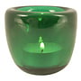 Handgjord värmeljushållare i glas - Peacock Green 08