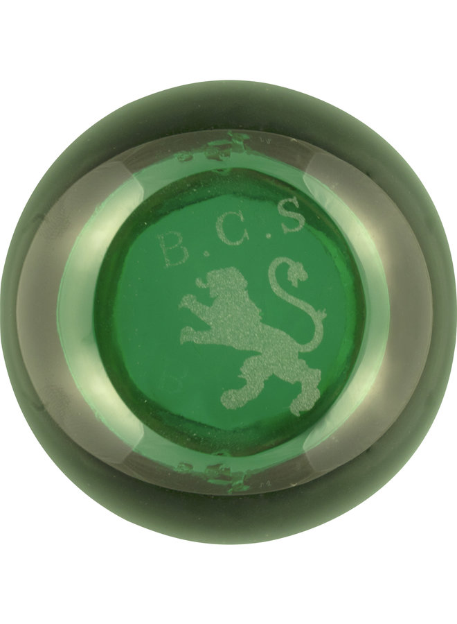 Handgjord värmeljushållare i glas - Peacock Green 08