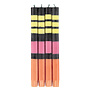 Striped Colour Dinner x4 Candles Orange/Jet/Neyron 01