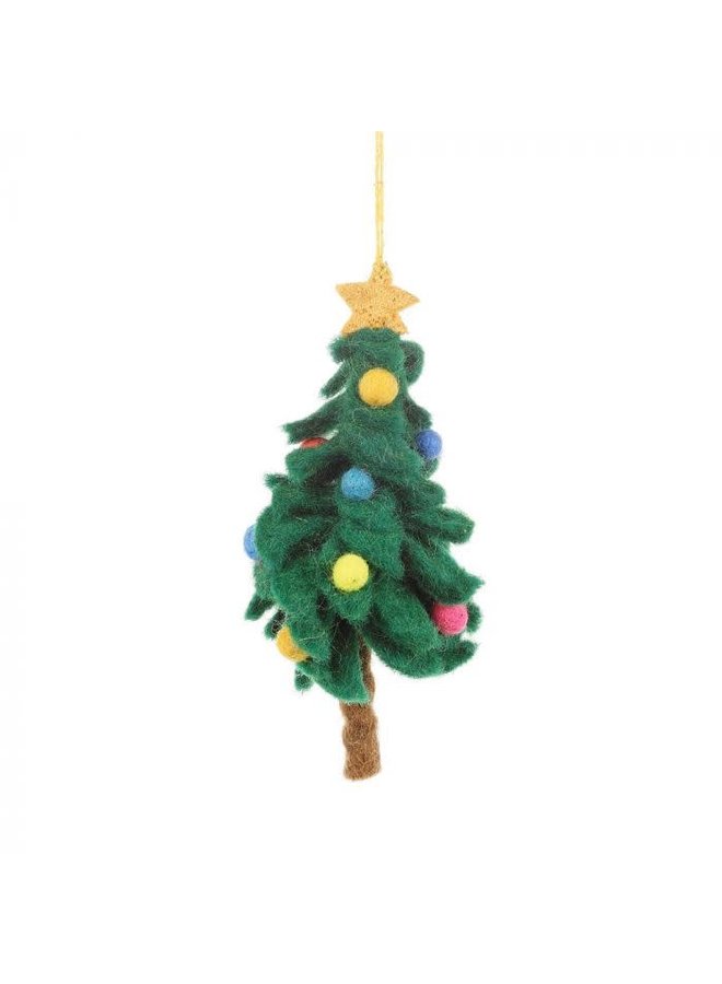 Decoración de fieltro colgante para árbol de Navidad