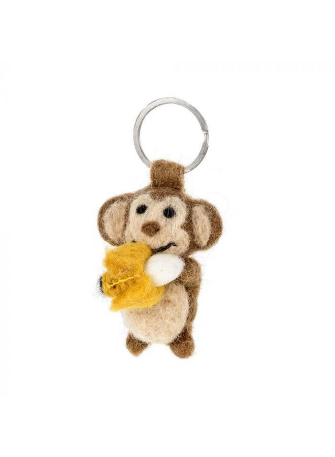 Cheeky Monkey Felt Keyring