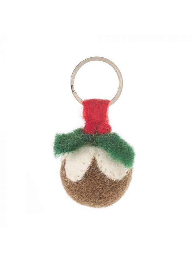 Porte-clés en feutre Neddle Pudding de Noël