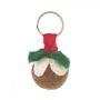 Llavero de fieltro Neddle con pudín navideño