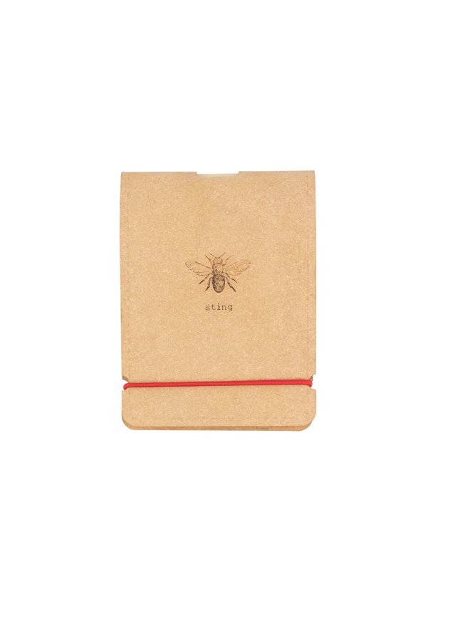 Bee Gardeners Buff Notepad with Pencil