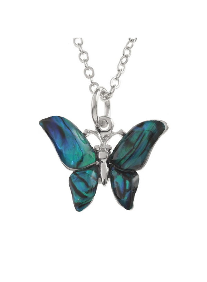 Butterfly Inlaid Paua shell  necklace 018