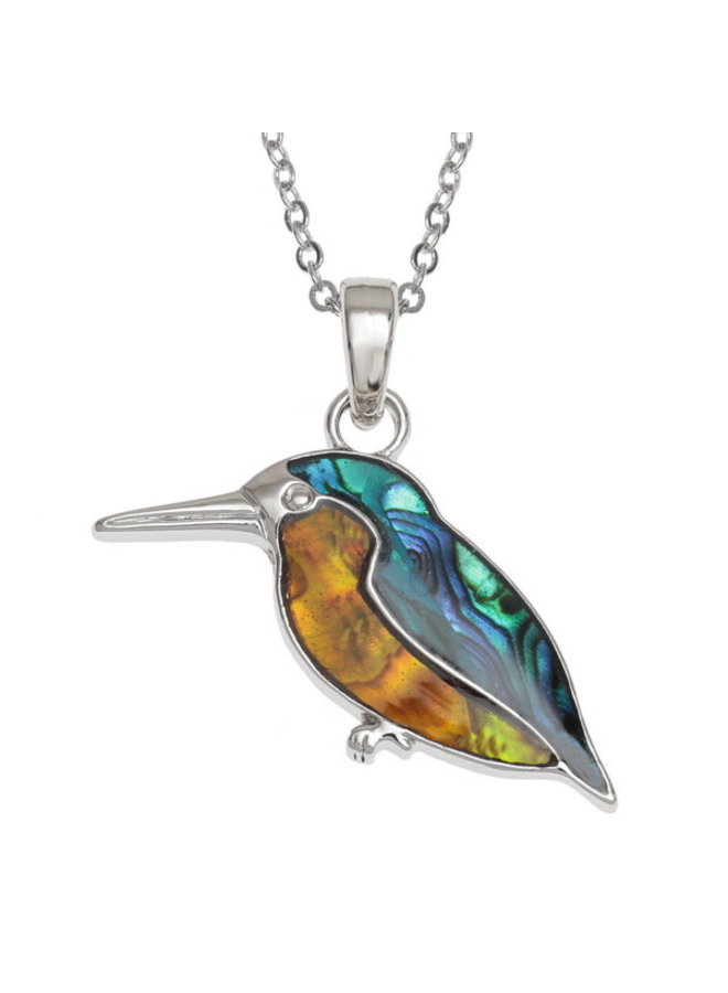 Eisvogel eingelegte Paua Muschelkette 87