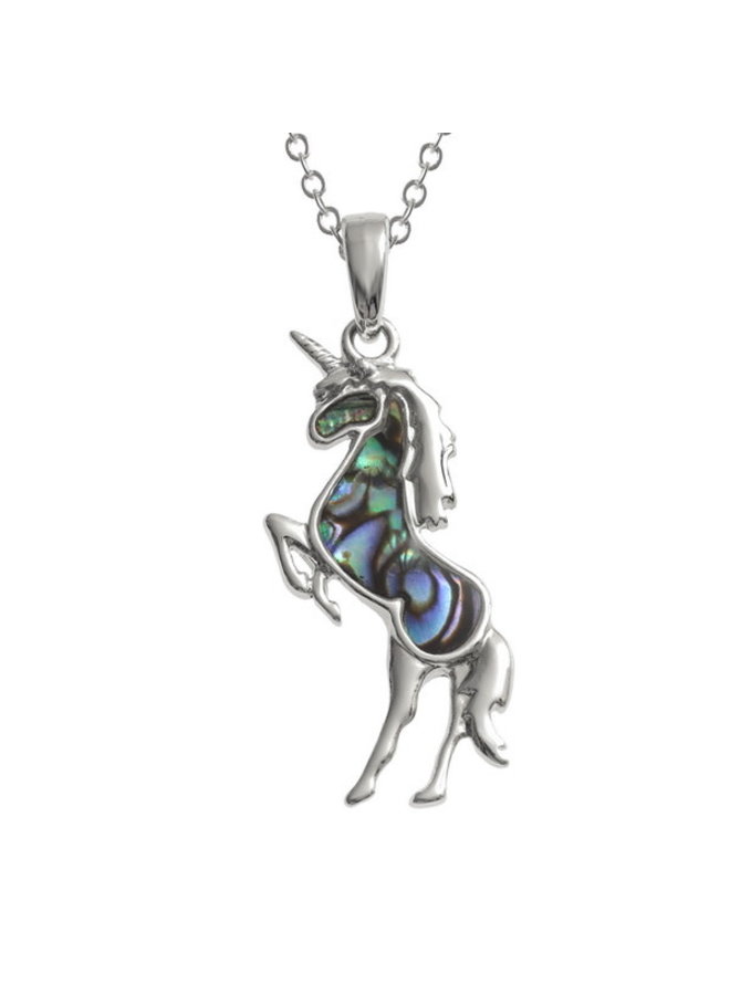 Unicorn Inlaid Paua shell necklace only 466