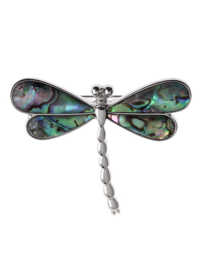 Dragonfly Paua Shell Brooch 314B