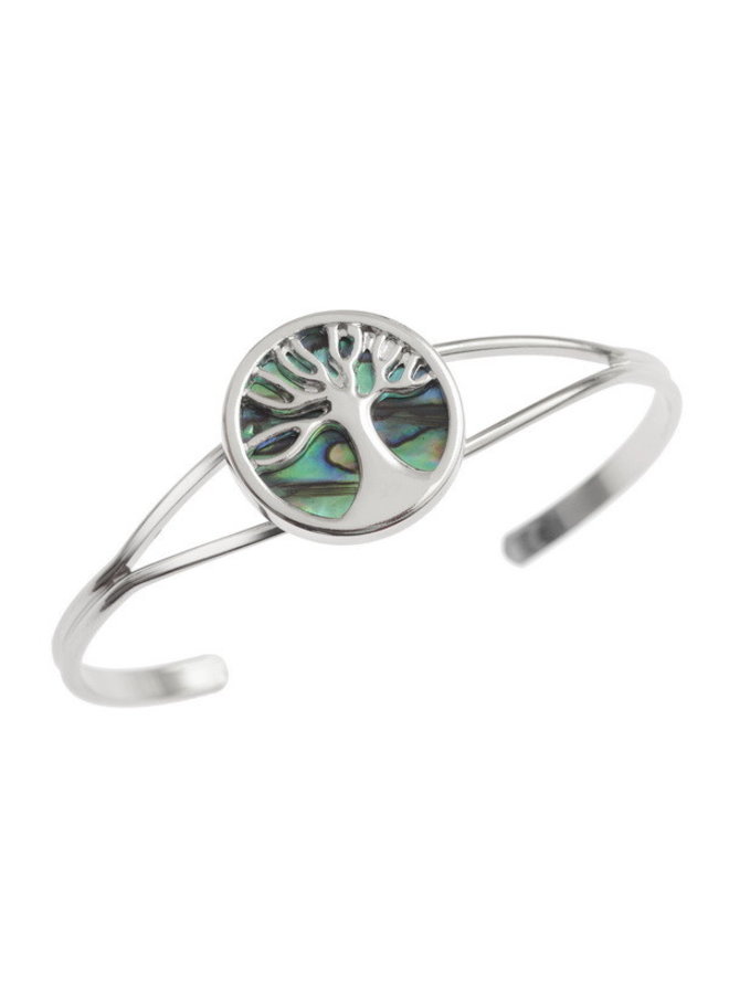 Tree of Life Inlaid  Paua shell  Bangle T350