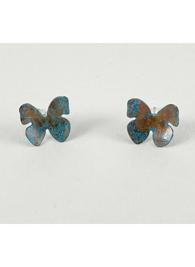 Boucles d'oreilles puces papillon 54