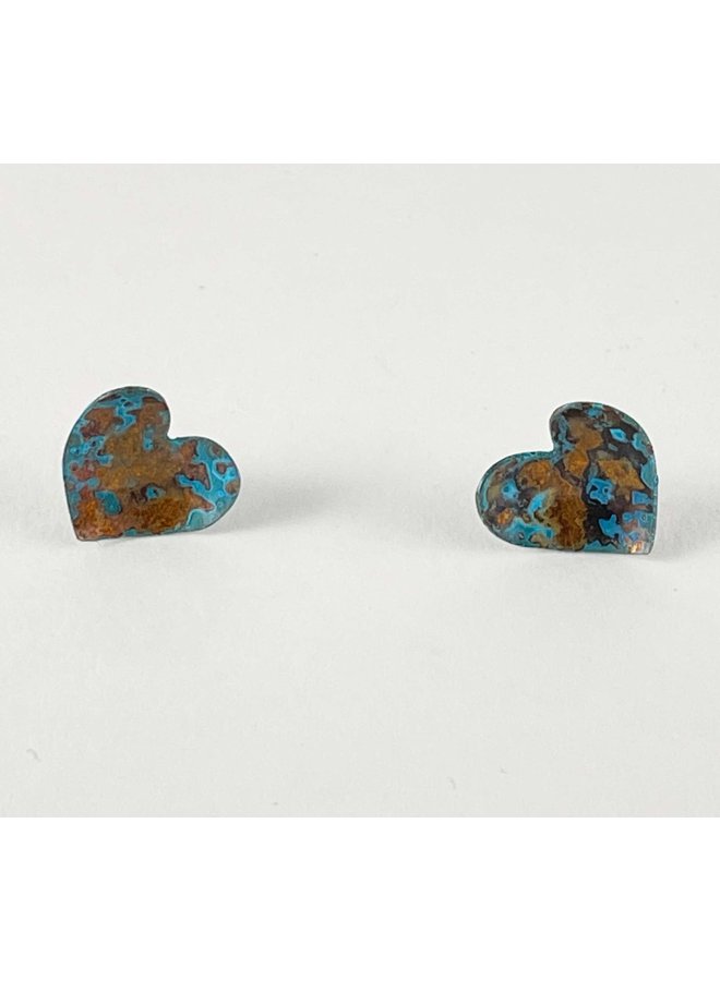 Boucles d'oreilles moyennes clous coeur 56