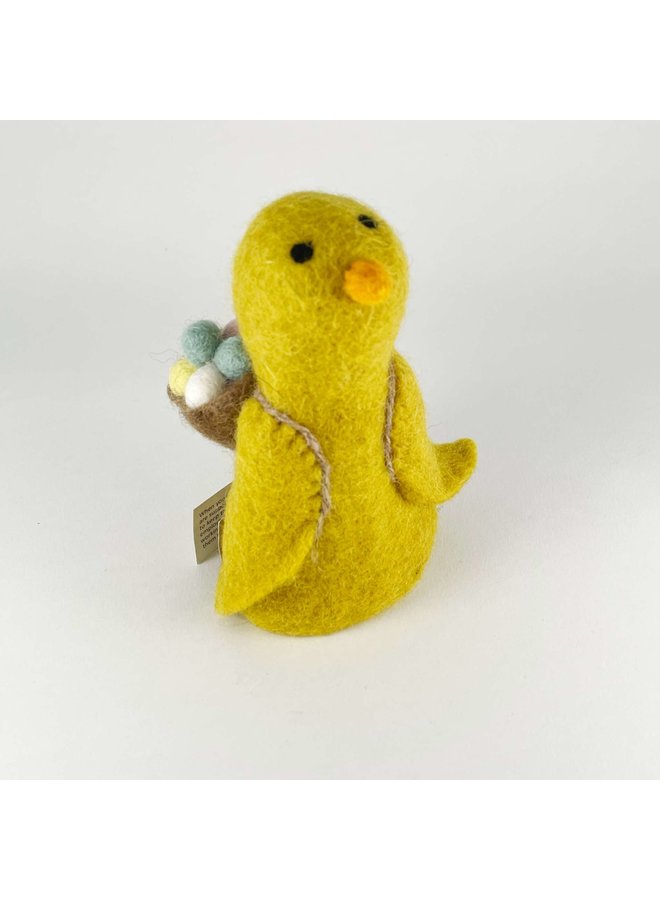 Egg Cosy - felt chicken with eggs