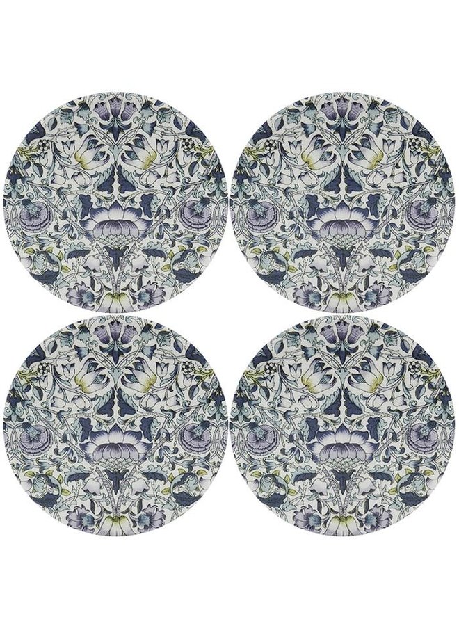 Ensemble de 4 sous-verres en céramique William Morris Lodden avec boîte 18