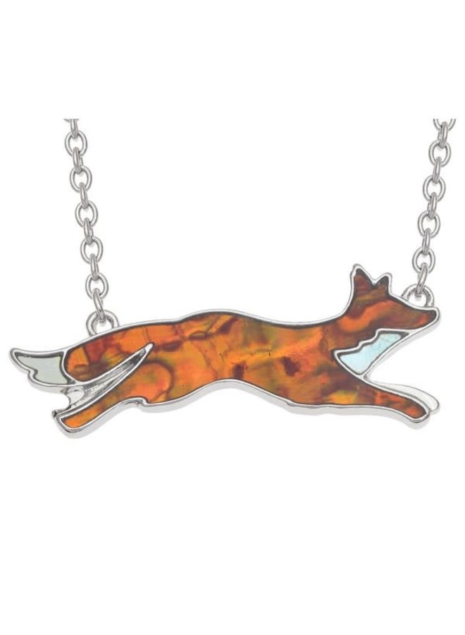 Running Fox Bernstein-Paua-Muschel-Halskette