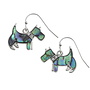 Scottie  Dog Paua Shell drop earrings
