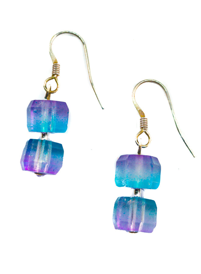 Earrings Glass Lilac - 0.1