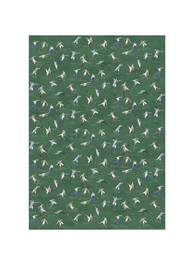 Fußballposter und Geschenkpapier