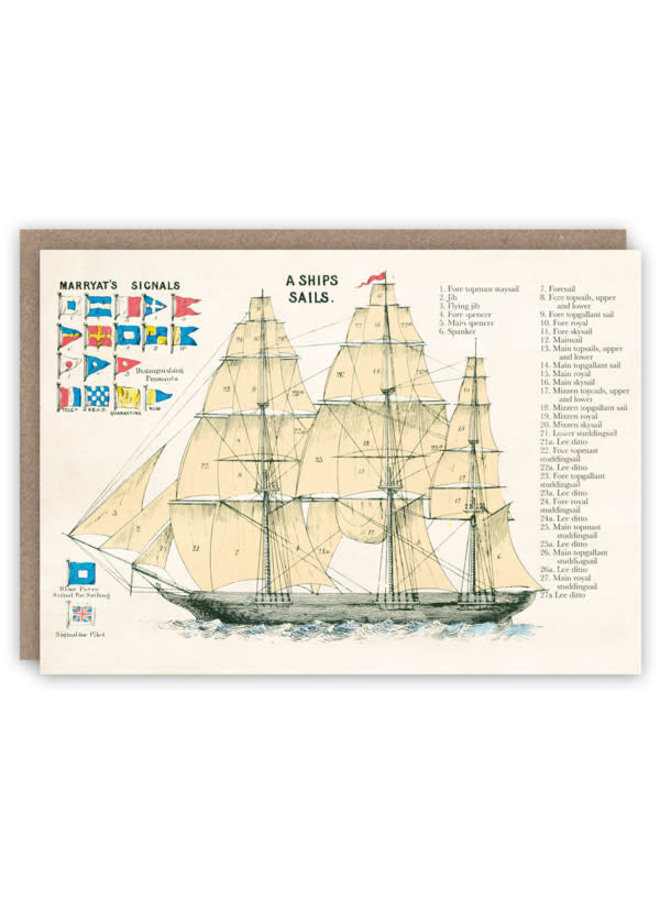 Ship Sails Pattern Book Card
