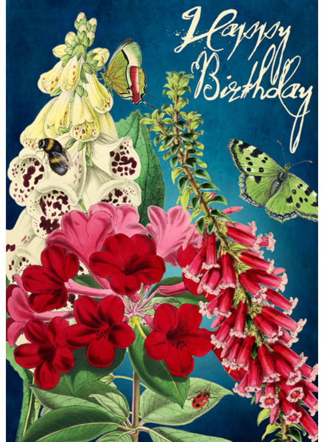 Midnight Garden Happy Birthday Card