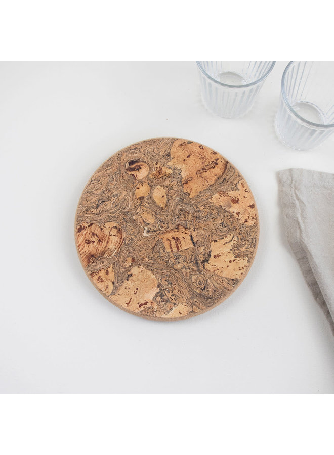 Round Cork Trivet Mat Small 51