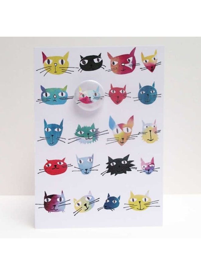 Tarjeta de insignia de gatos 76