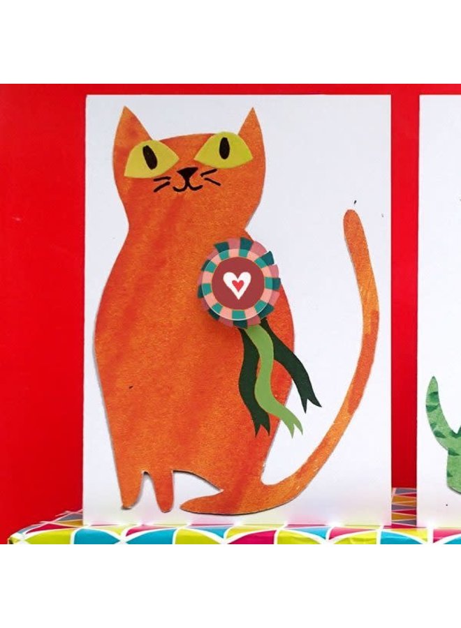 Carte Badge Chat Rosette 78