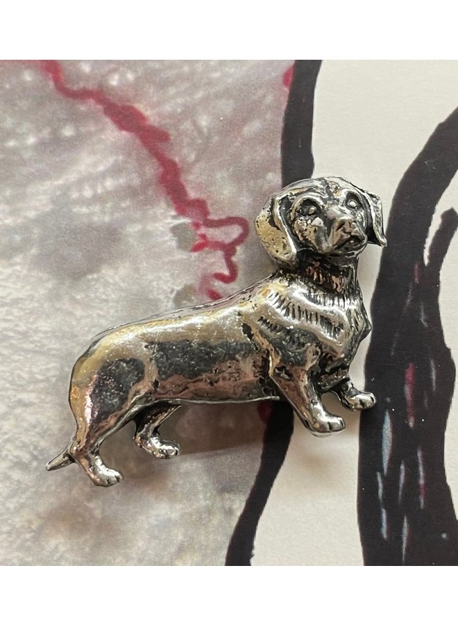 Broche alfiler peltre Dachshund 25