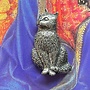 Cat pewter pin brooch 06
