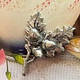 Broche épingle en étain Feuilles de Chêne 20