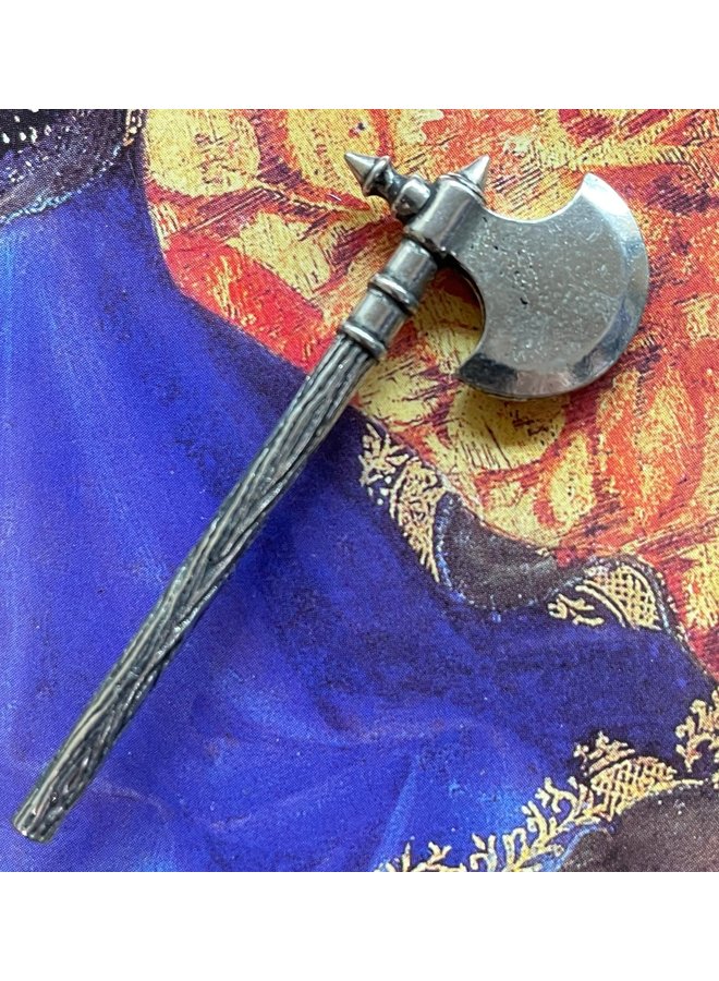 Roman Battle Axe pewter pin brooch 29