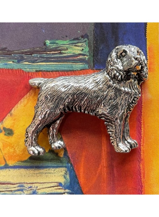 Spaniel pewter pin brooch 23