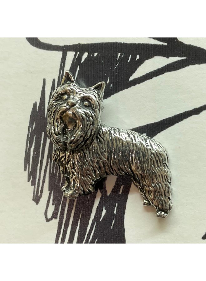 Yorkshire Terrier pewter pin brooch 24