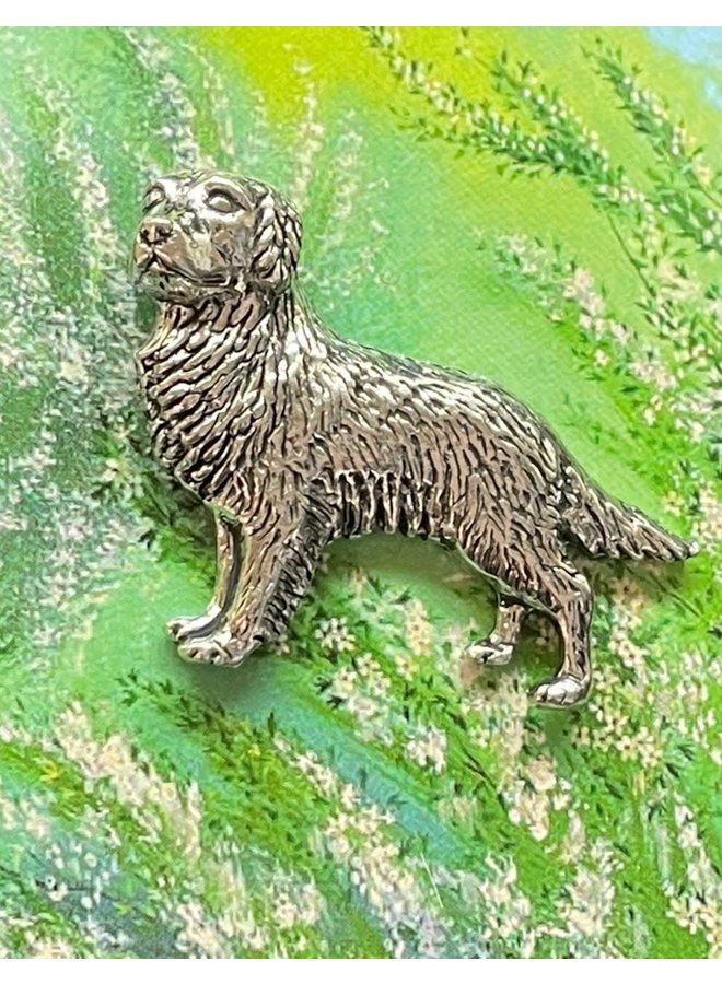 Golden Retriever pewter pin brooch 22