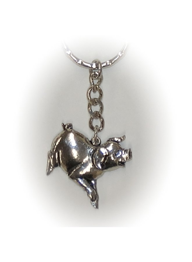 Pig Running  Key Chain 32