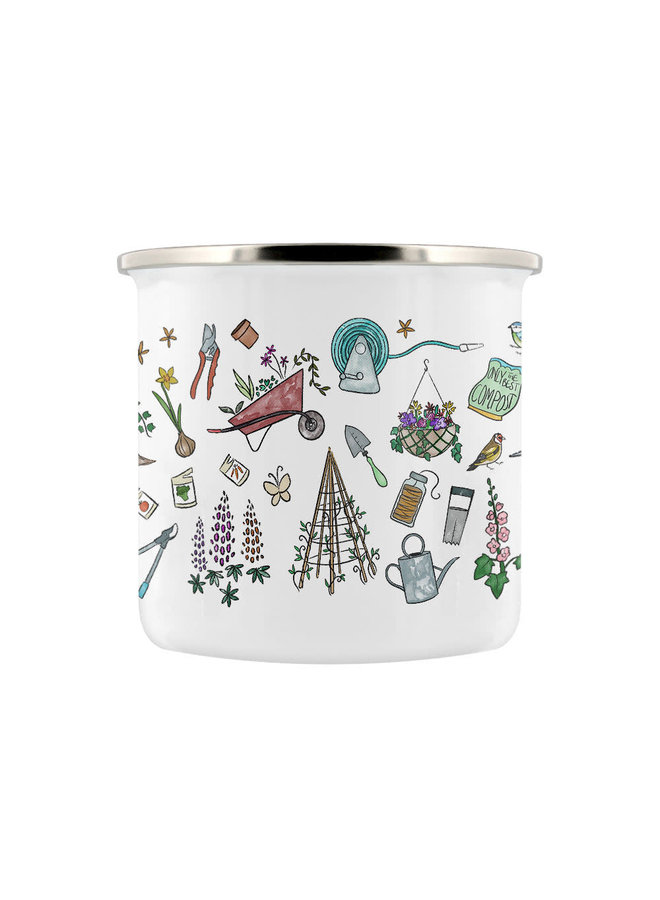 Taza esmaltada Jardineros 04