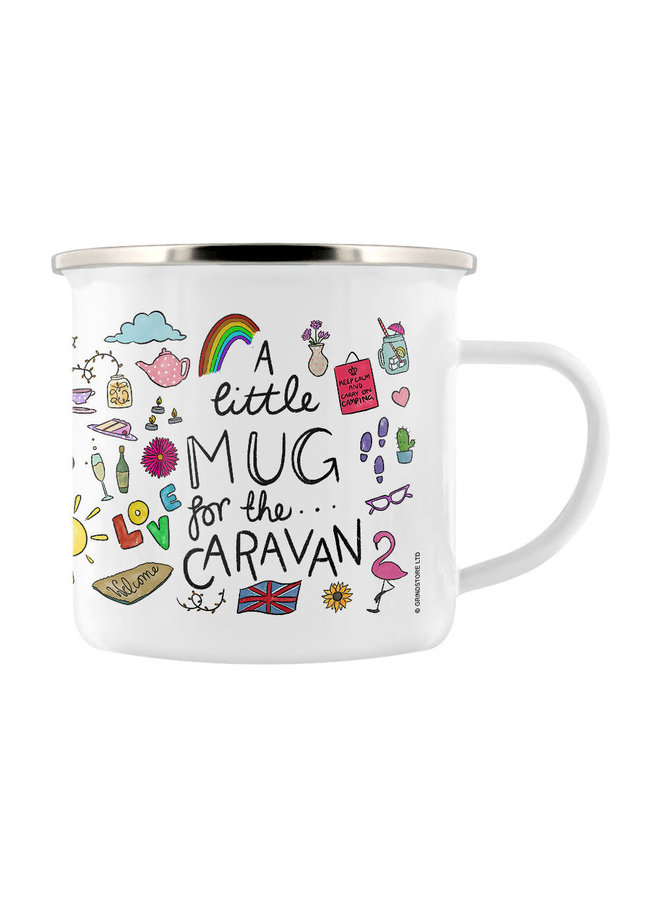 Caravan Enamel Graphics Mug 05