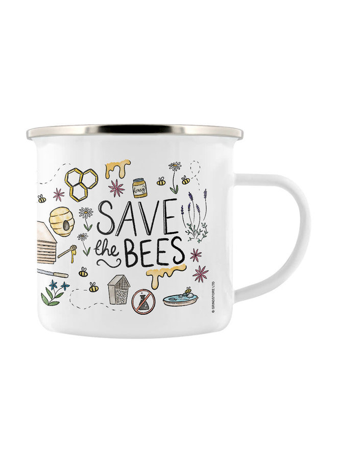 Enamel Mug Save The Bees 06