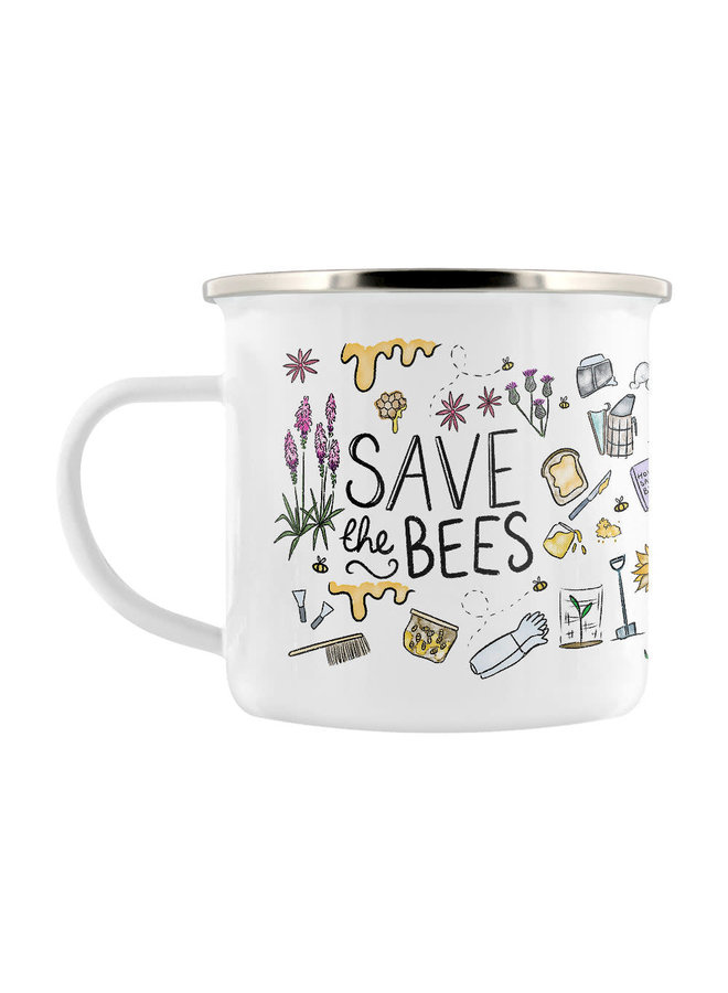 Enamel Mug Save The Bees 06