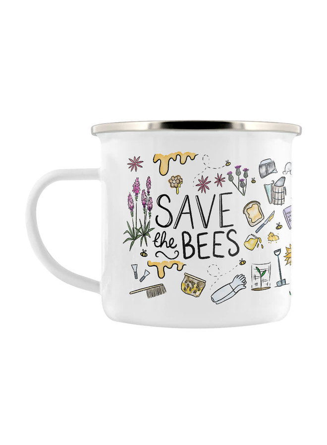 Taza esmaltada Save The Bees 06