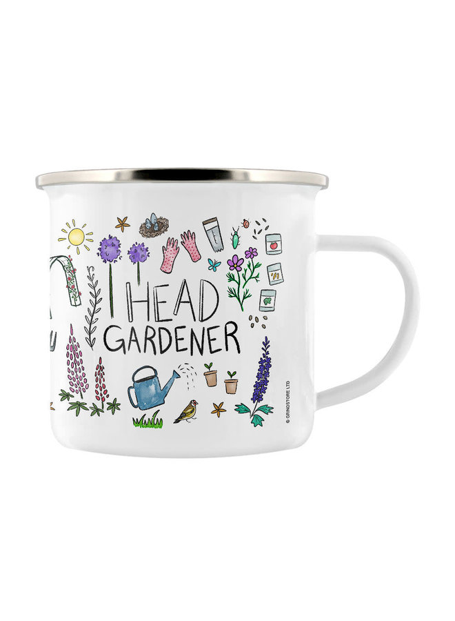 Taza Esmaltada Cabeza Jardinero 012