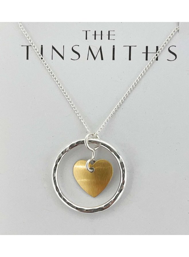 Heart in circle of life necklace 171