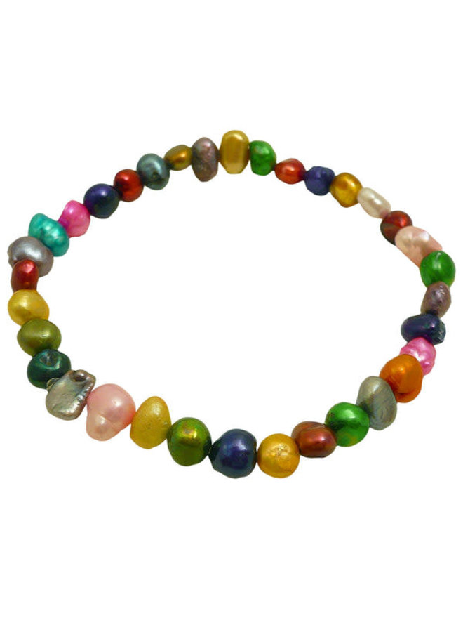 Pulsera perlas brillantes multicolor 110
