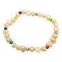 Bracelet perle blanche et multicolore 112