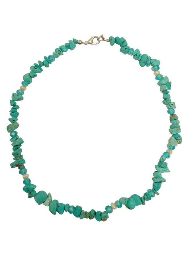 Turquoise and  pearl  necklace 119