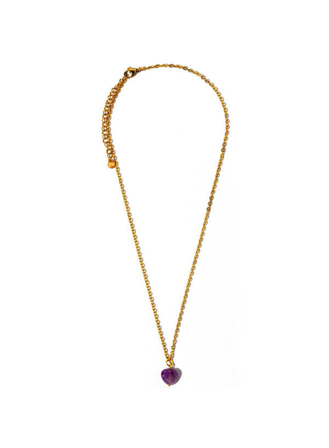 Amethyst Heart  necklace 133